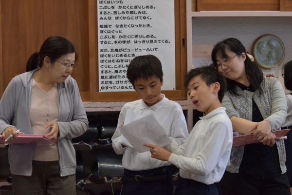 先生にも聞いてもらっています。