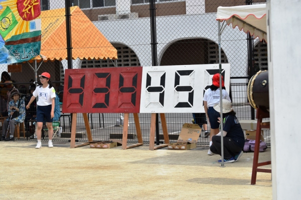 赤組が１８点差まで追い込んできました！