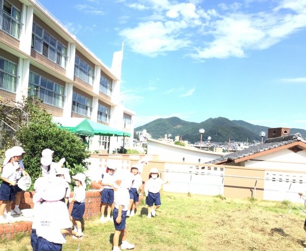 シャボン玉・・・あの空まで届くかな？