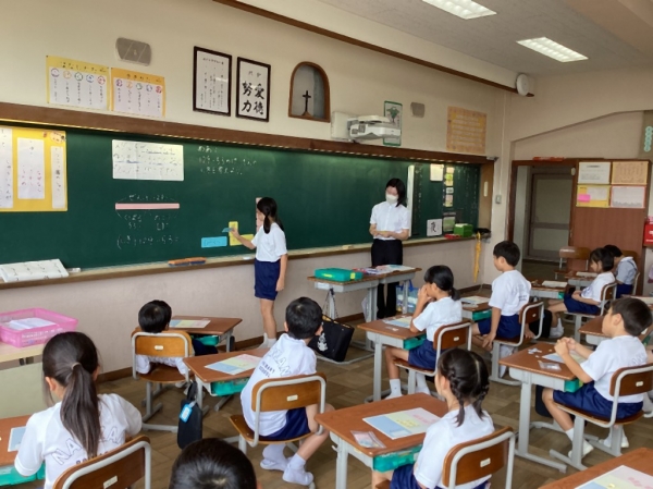 算数の授業風景です。