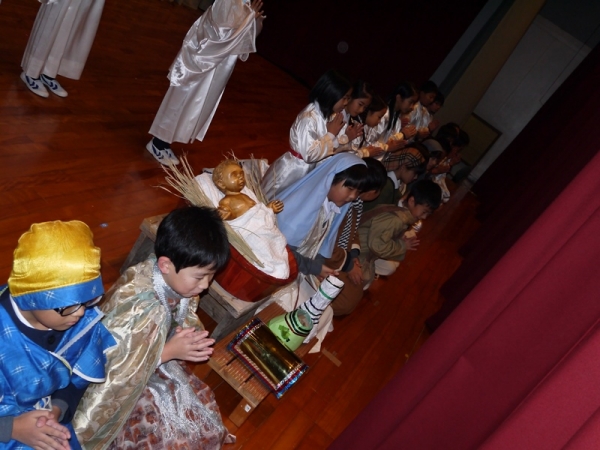 聖劇終了後の様子。最後まで頑張りました。