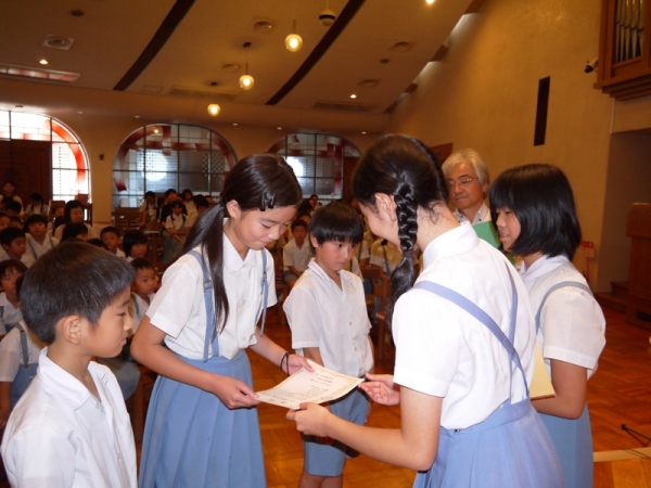 あいさつ名人表彰