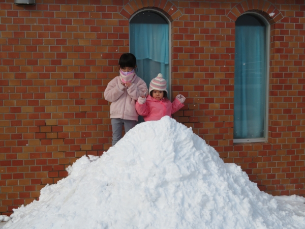 雪山の頂上についたよ！！