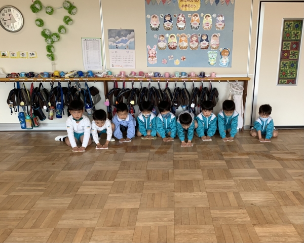 今から拭きますよ〜