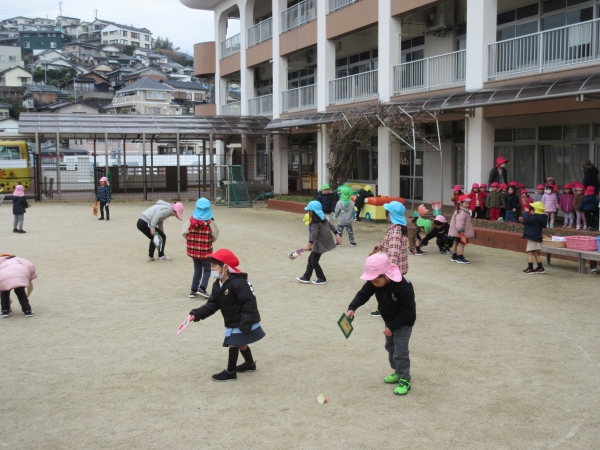 羽子板って楽しいなぁ♪